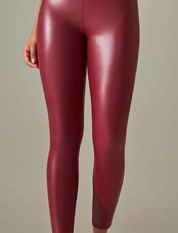Figurbetonte, neue Damen Leggings Jeggings mit hoher Taille / PU Leder / Farbe Bordeaux Rot / Größen L und XL / NEU - Marl (Nordrhein-Westfalen)