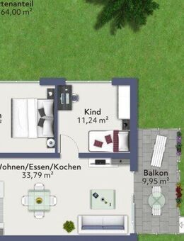 3-ZIMMER ETW MIT GARTENANTEIL - "WOHNEN IM PARK" IN LANGENAU - D04 - Langenau