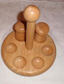Frühstückseierset aus Plantagenholz NEU in 66111