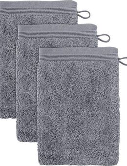 Möve Waschhandschuh Superwuschel, (Set, 3-St), Waschhandschuh Set mit Bordüre, 100% Premium Cotton Baumwolle, weich