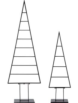 my home Dekobaum Maischa, Weihnachtsdeko aus Metall (Set, 2 St), Weihnachtsbaum zum individuellen Dekorieren
