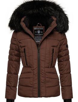 Navahoo Steppjacke Adele hochwertige Winterjacke mit edler Kunstfell- Kapuze