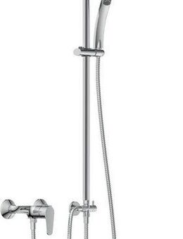 Eisl Duschsystem BARBADOS, 2 Strahlart(en), wassersparend, Antikalk, höhenverstellbar, Edelstahl