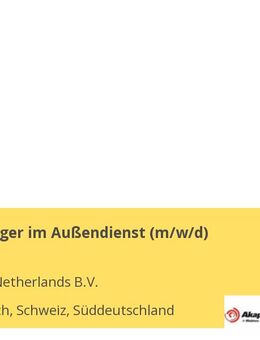 Sales Manager im Außendienst (m/w/d) - Stuttgart