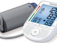 BEURER Oberarm-Blutdruckmessgerät BM 49 mit Sprachausgabe in DE, FR, IT, NL, Mit Arrhythmie-Erkennung, inkl. Aufbewahrungstasche und Blutdruckpass