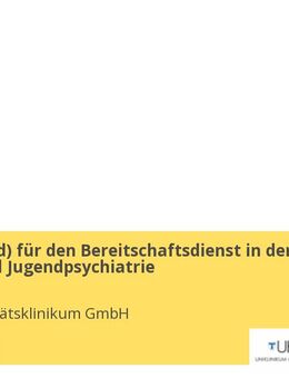 Arzt (m/w/d) für den Bereitschaftsdienst in der Kinder- und Jugendpsychiatrie - Marburg