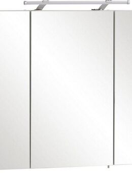Schildmeyer Spiegelschrank Dorina, mit höhenverstellbaren Glasböden Breite 80 cm, 3-türig, LED-Beleuchtung, Schalter-/Steckdosenbox