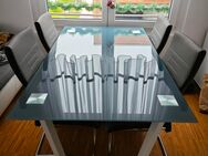 Grau Glass Esstisch mit 6 Schwingstühle - Augsburg