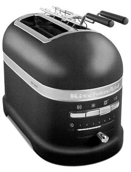 KitchenAid Toaster 5KMT2204EBK Gusseisen Schwarz, 2 kurze Schlitze, für 2 Scheiben, 1250 W, mit Sandwichzange