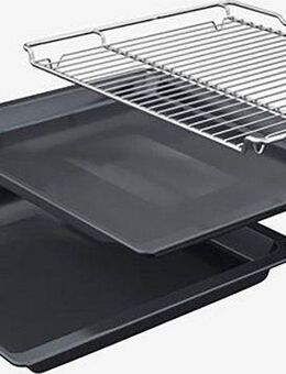 BOSCH Backofen mit Mikrowelle Serie 8 HMG778NB1, mit 1-fach-Teleskopauszug, Pyrolyse-Selbstreinigung, AirFry-Funktion