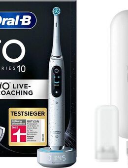 Oral-B Elektrische Zahnbürste iO 10, Aufsteckbürsten: 1 St., Magnet-Technologie, iOsense, 7 Putzmodi, Farbdisplay & Lade-Reiseetui