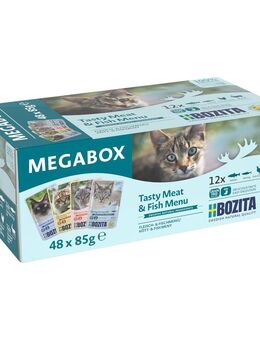 Bozita Häppchen in Soße Pouch 48 x 85 g - Mix (4 Sorten)