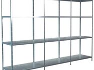 SCHULTE Regalwelt Steckregal Stecksystem Grund- und 2x Anbauregale, Metall verzinkt, 1800x2600x500 mm, 12 Böden