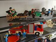 Playmobil Sammlung zu verkaufen u.a ein Feuerwehrwagen und ein Piraten Schiff sowie ein Polizei Auto ein Bagger sowie eine Kehrmaschine alles inklusive Figuren - Hamm