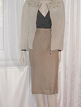 Lederjacke, beige Gr. 36 - Worms