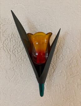 Partylite Wandkerzenhalter - Blume mit Blättern - Herne
