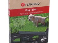 FLAMINGO Hundetoilette mit Kunstrasen - Toilettenbox & Rasenmatte