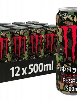 12× Monster Energy Drink 500 ml Assault Set23412 - Wuppertal