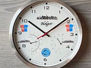 Wanduhr“Hamburg“Fußball“HSV“Uhr“Geschenk“Edelstahl“Wetterstation - Hamburg Bergedorf