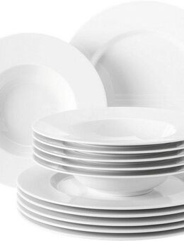 Seltmann Weiden Tafelservice Geschirr-Set No Limits (12-tlg), 6 Personen, Porzellan, Teller-Set, Suppenteller, Made in Germany, 12 Teile, für 6 Personen