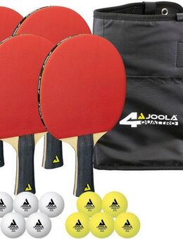Joola Tischtennisschläger Tischtennis-Set Quattro (Set, mit Bällen, mit Tasche)