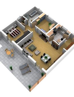 Penthouse in Schwenningen: 35 m² Südwest-Terrasse & Kamin - Villingen-Schwenningen