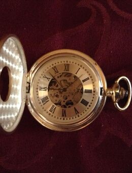 Taschenuhr, versilbert, Sprungdeckel mit Sichtfenster, Handaufzug, ungetragen - Nürnberg Zentrum