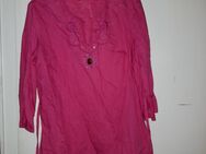 Pinke Bluse mit schöner Stickerei, Größe 40. 100% Leinen. Fabiani. - Nürnberg