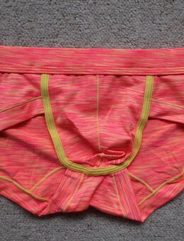 Herren Männer Unterhose Brief neon leuchtend orange gelb XXL - Niddatal