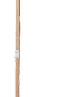 Brilliant Stehlampe Carlyn, ohne Leuchtmittel, 163 cm Höhe, E27 max. 60 W, mit weißem Stoffschirm, Holz/Metall/Textil