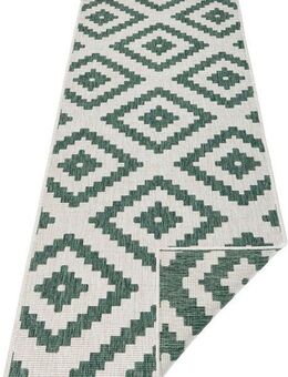 NORTHRUGS Läufer Malta Wendeteppich, rechteckig, Höhe: 5 mm, In-& Outdoor, Wetterfest, Balkon, Rautenmuster, Wohnzimmer,Wasserfest