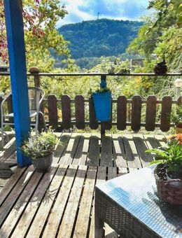 Einzigartiges Blockhaus mit Fernblick, traumhaftem Garten und großzügigem Grundstück - Widdern