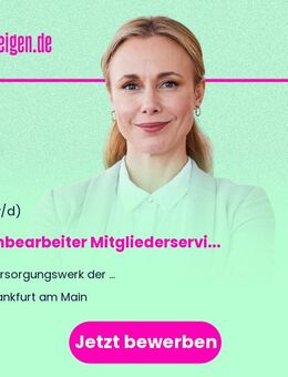 Sachbearbeiter Mitgliederservice Kontenklärung (m/w/d) - Frankfurt (Main)