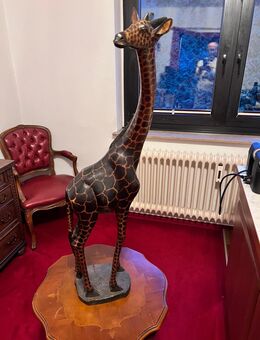 Giraffe aus Holz 95 cm hoch aus einem Stamm geschnitzt - Solingen (Klingenstadt)