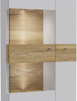 FORTE Vitrine Como Highboard, LED Beleuchtung Einlegeböden, Glastüre, Soft Close