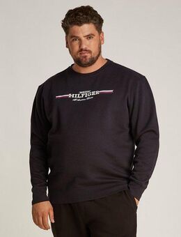 Tommy Hilfiger Big & Tall Sweatshirt BT-HILFIGER STRIPE SWEATSHIRT-B in Großen Größen, Aufdruck in der Brustmitte