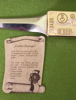 BRIEFÖFFNER, ein gelungenes Schmuckstück als Goldbarrenatrappe - Riegelsberg