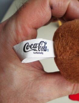 Coca Cola-Plüsch-Sammler-Elch,Weihnachten,ca. 15 cm - Linnich