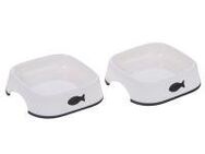 Kunststoffnapf Little Fish 2er-Set - 2 x 200 ml, L 13,5 x B 13,5 cm