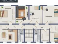 Exklusive 5-Zimmer-Wohnung mit 2 Eingängen, 2 Bädern, Hauswirtschaftsraum und Keller im Erdgeschoss! - Zella-Mehlis