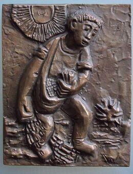Metall-Relief Sämann (20 x 16 cm) - Münster