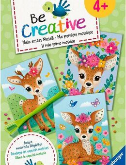 Ravensburger Kreativset BeCreative Midi, Bastelset DIY Mosaik Mein Bambi, Made in Europe
