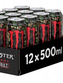 Monster Energy Assault - Kohlensäurehaltiges Energetisches Getränk, 500ml (12er-Pack) - Ingolstadt