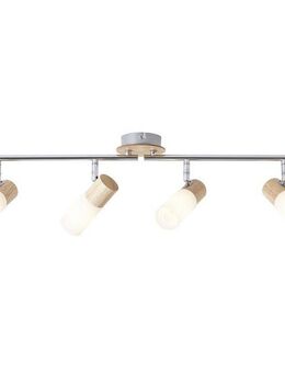 Brilliant Deckenstrahler Babsan, ohne Leuchtmittel, Spotrohr 4flg holz hell/weiß