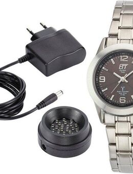 ETT Funkuhr Gobi ELS-11269-21M, (Set, 2-tlg., Uhr und Ladelampe), Armbanduhr, Damenuhr, Solar