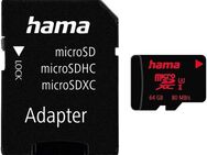 Hama microSD Karte Memory Pro 4K, Adapter/Mobile, UHS Speed C3 UHS-I 80MB/s Speicherkarte (64 GB, UHS Class 3, 80 MB/s Lesegeschwindigkeit)