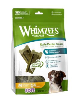 Whimzees by Wellness Soft Snacks zum Sonderpreis! - Größe M: für mittelgroße Hunde (12-18 kg, 14 Stück)