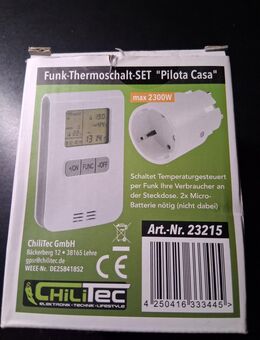 2 Funk Raumthermostat 4 x Steckadapter für Elektroheizung Infrarotheizung - Kiel