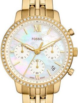 Fossil Chronograph NEUTRA ES5358, Quarzuhr, Armbanduhr, Damenuhr, Edelstahlarmband, analog, Tag
