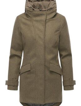 Ragwear Wintermantel Petuja Felt YOUMODO Klassischer Damen Kurzmantel mit Kapuze